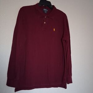 Polo by Ralph Lauren Burgundy Long Sleeve Shirt Youth XL(18-20) Pre-owned